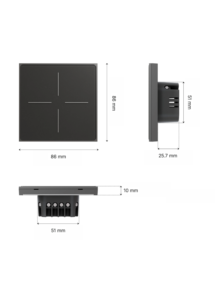 ZigBee Switch 2G EU ZS-SF-EU2 Grey 7
